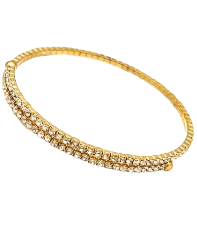 Gold and Crystal Wrap Bracelet