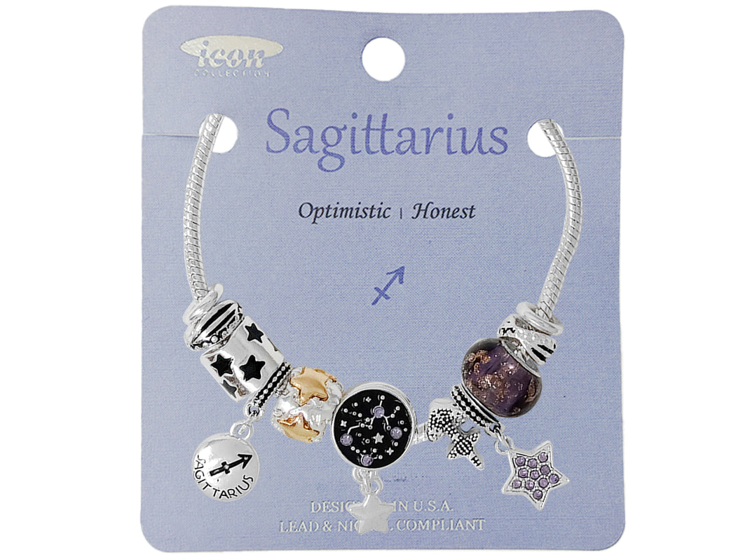 Sagittarius Zodiac Charm Bracelet