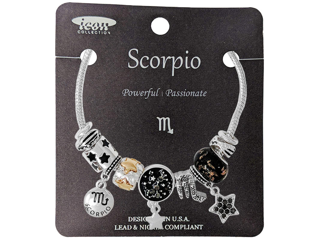 Scorpio Zodiac Charm Bracelet