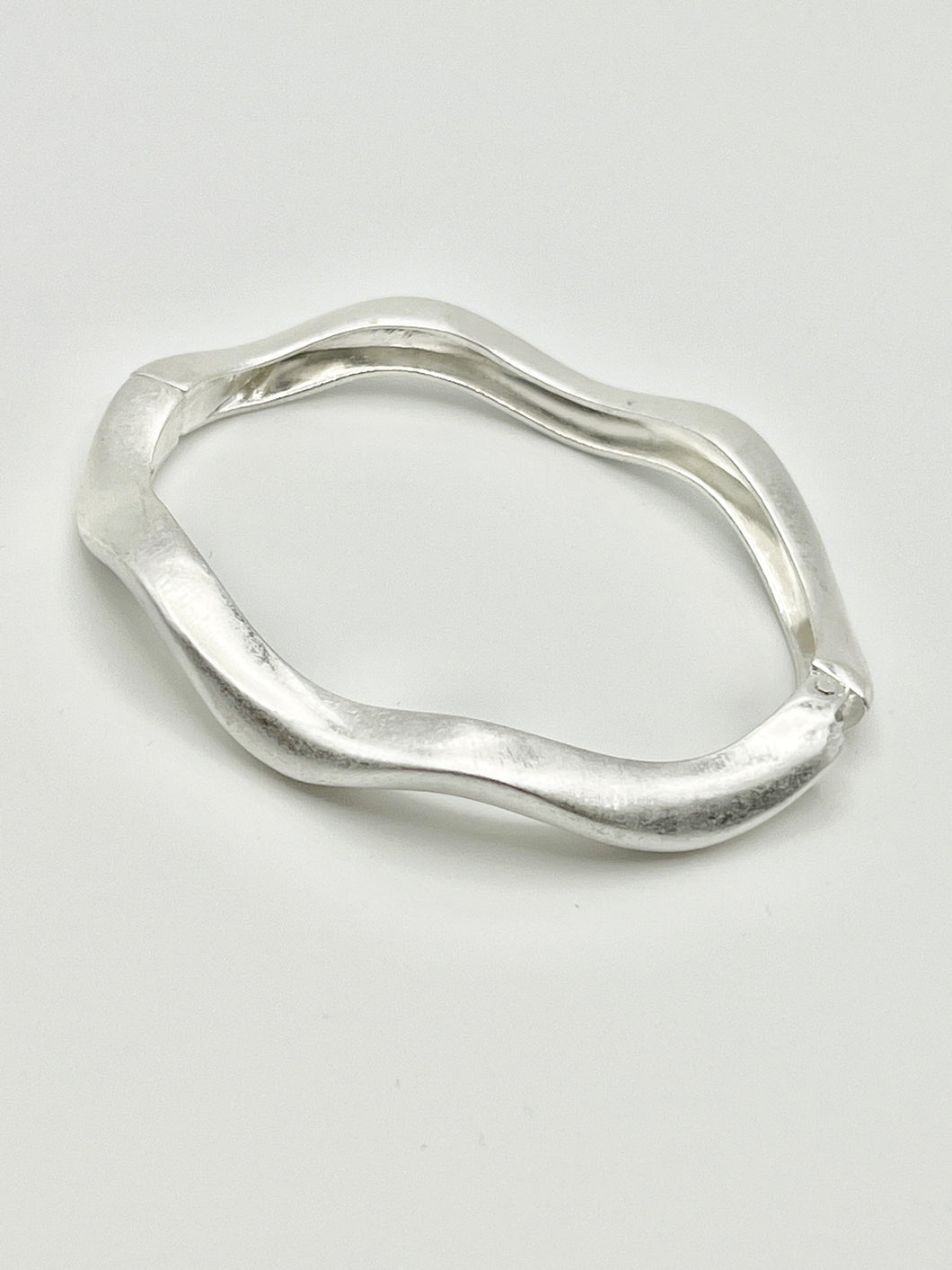 Wavy Hinge Bracelet in Silver and Gold