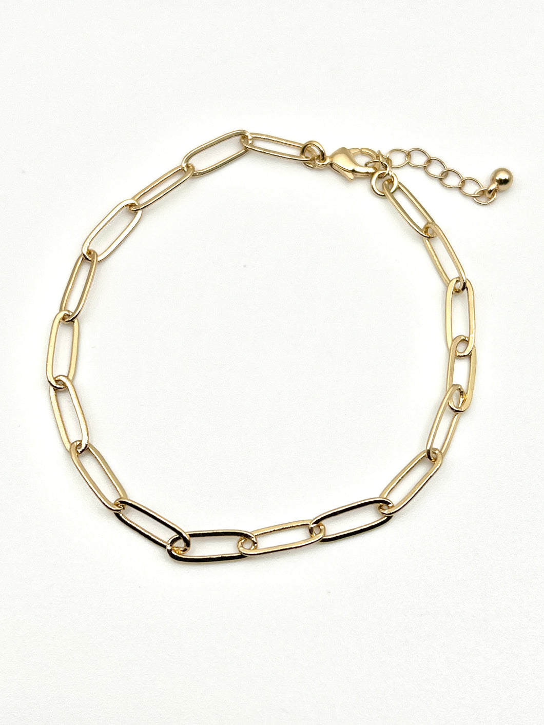 Gold Paper Clip Chain Anklet