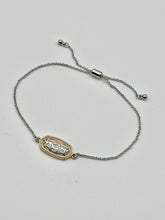 Silver or Gold Lace Design Pendant Cable Chain Slider Bracelet