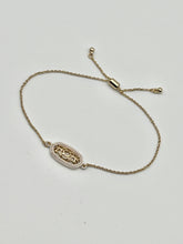 Silver or Gold Lace Design Pendant Cable Chain Slider Bracelet