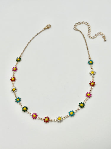 Flower Enamel and Metal Bead 16
