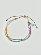 Multicolor Seed Beads and Tassel Adjustable Bracelet - 4 Color Combinations