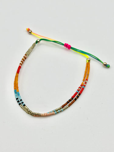 Seed Beads with 2 Strands Adjustable Bracelet - 3 Colors