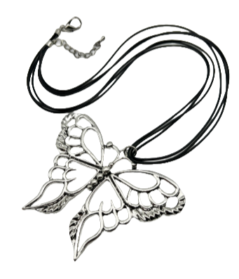 Butterfly Pendant Necklace with 32