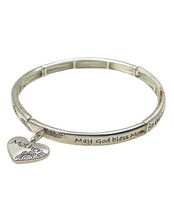 Mom's Blessing Silver Stretch Inspirational bracelet