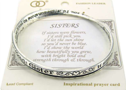 Sisters bangle family inspirational bracelet