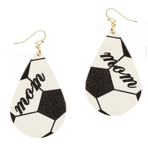 Soccer Mom Leather Sport Earrings (drop)