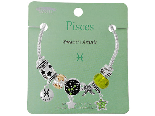 Zodiac Charm Bracelet - Pisces