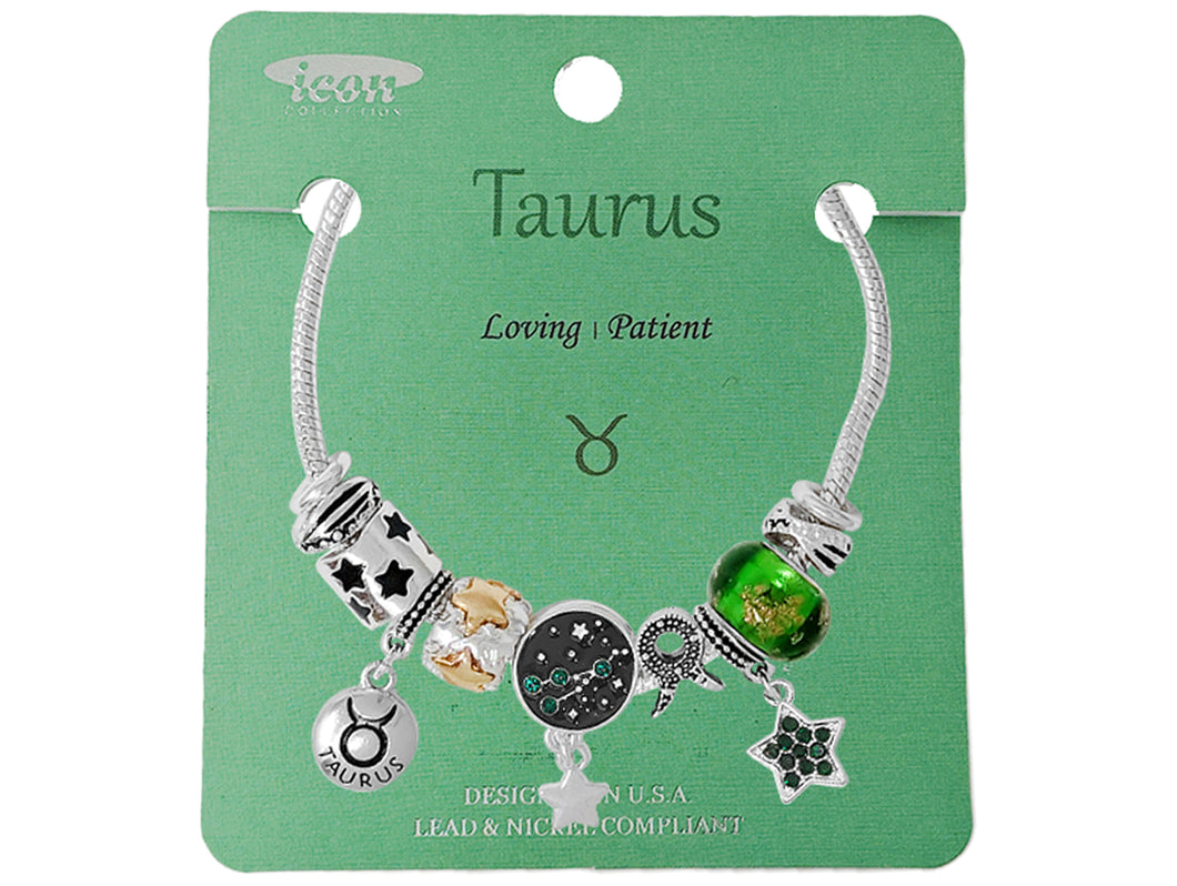 Zodiac Charm Bracelet - Taurus