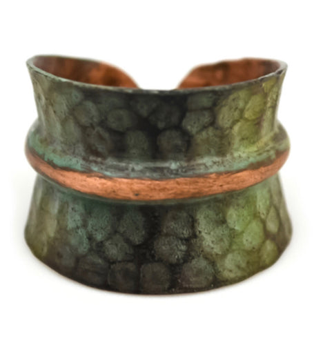 Copper patina ring