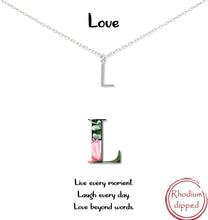 L for Love - Initial Charm Necklace in Silver and Gold