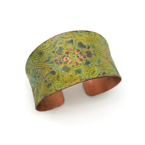 Copper patina cuff