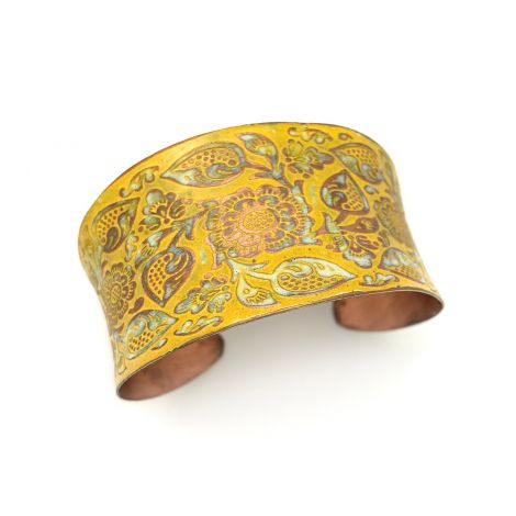 Copper patina cuff