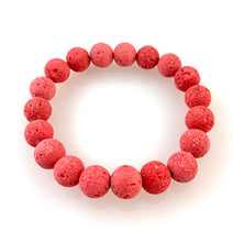 Lava Stone Bead Stretch Bracelet in 6 Colors