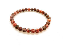 Genuine Stone Bracelet with 6, 8 and 10mm Bead Sizes - Ocean Jasper