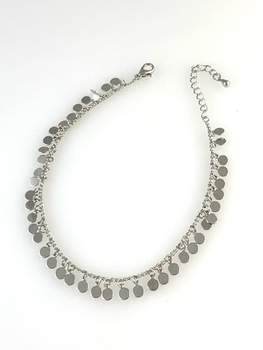 Silver Sequin Anklet