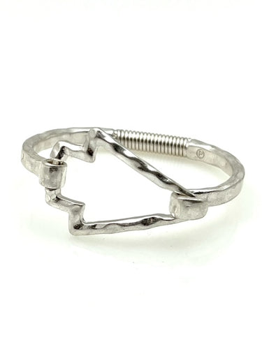 Silver Bracelet with Hinge closure - Arrow