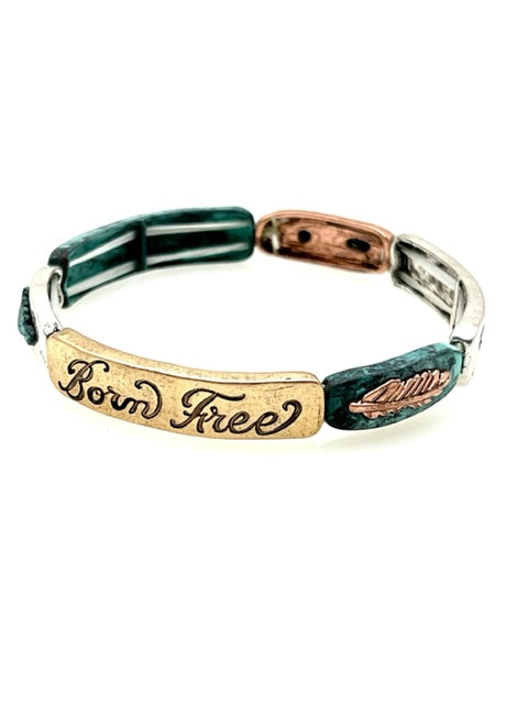 Patina Stretch Bracelet - Born Free