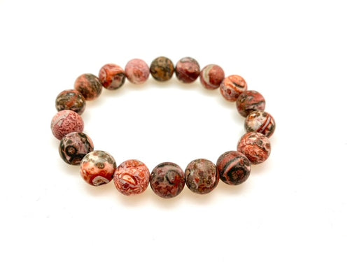 Genuine Stone Bracelet with 6, 8 and 10mm Bead Sizes - Ocean Jasper