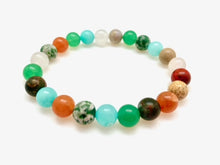 Genuine Stone Bracelet with 6, 8 and 10mm Bead Sizes - Mixed stone colors