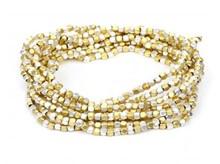 Matte Gold and Silver Multi-Strand Stackable Bracelet 8 pieces