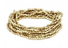 Matte Gold Multi-Strand Stackable Bracelet 8 pieces