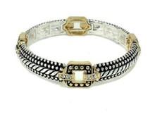 Silver and Gold Stretchable Bracelet