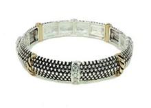 Silver and Gold Stretchable Bracelet