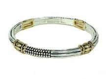 Silver and Gold Stretchable Bracelet