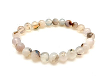 Genuine Stone Bracelet with 6, 8 and 10mm Bead Sizes - White Agate